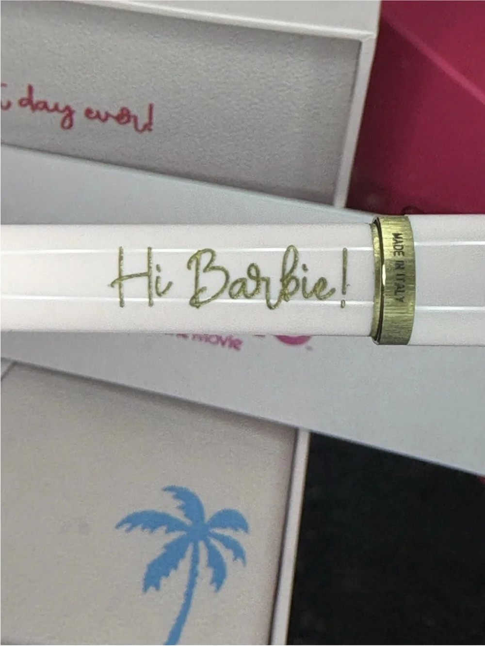 Montegrappa Barbie The Movie Icon Ballpoint Pen Yellow Gold Pink ISZEBBAS_1 New